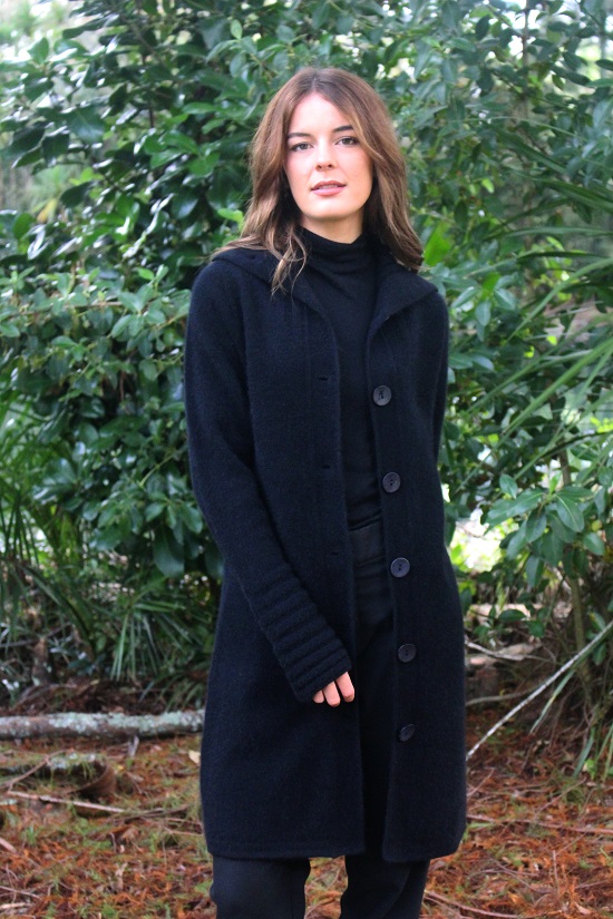 Possum Merino Ladies Long Coat|100% NZ Made by Lothlorian
